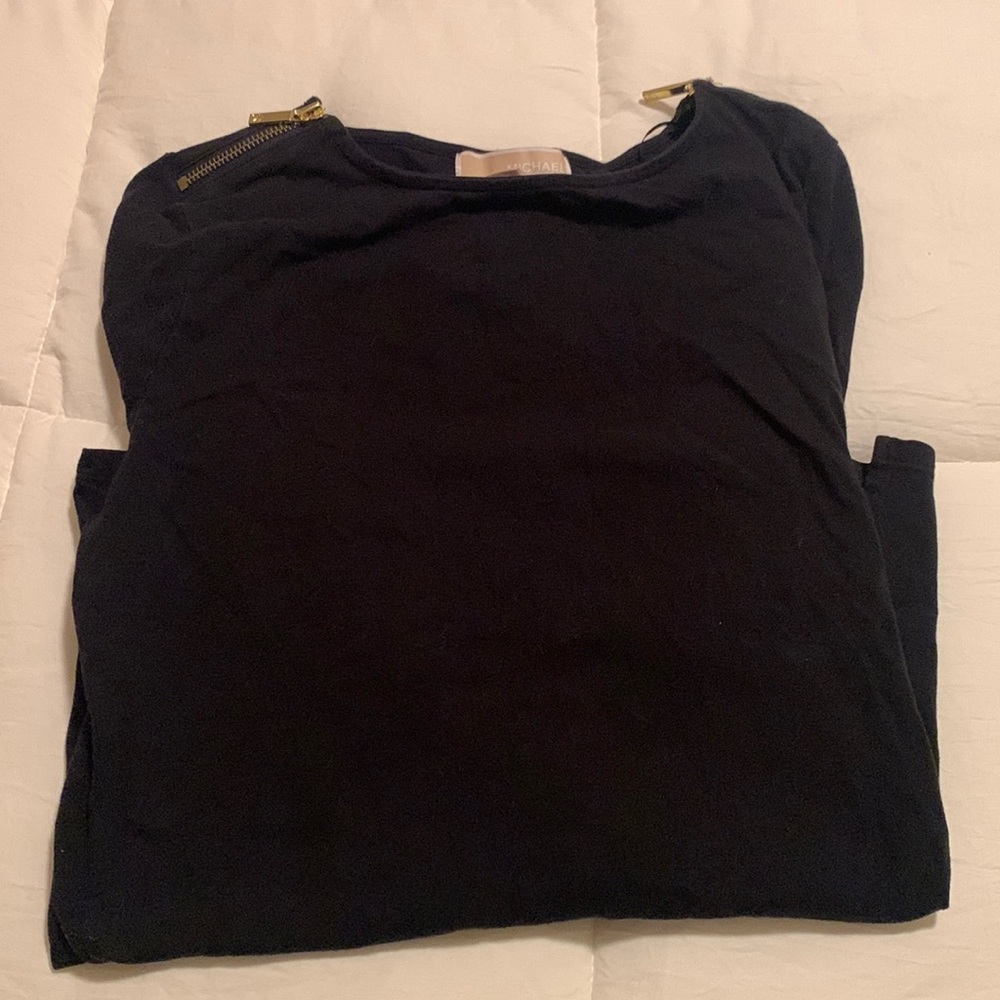 Michael Kors Long Sleeve Black Tee